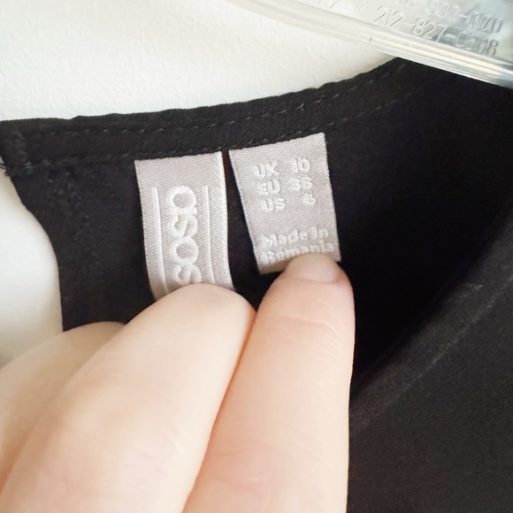 ASOS | Black Slit Back Long Sleeve Midi Dress | 6 - Picture 6 of 6